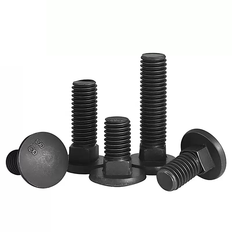 Furniture Grade Hardware - M8-M12 Vierkant-Flanschschrauben 8.8 Güteklasse Schwarzer Stahl