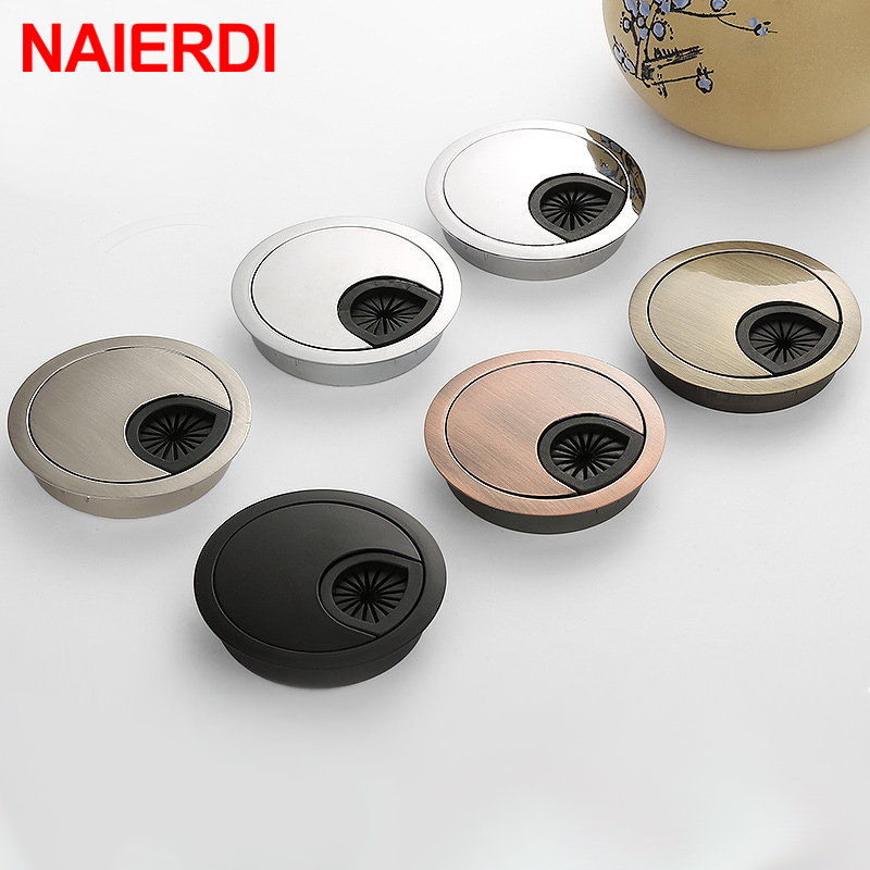 Furniture Hardware Outlet - NAIERDI Zinklegierung Schreibtisch Draht Loch Abdeckung
